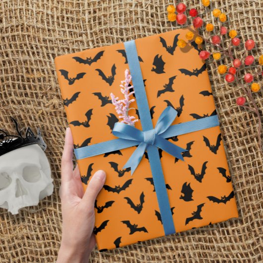Schattig vliegende vleermuizen patroon Halloween Cadeaupapier
