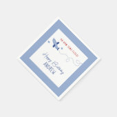 Schattig Vliegtuig Hoe de tijd vliegt Eerste Verja Servet (Hoek)