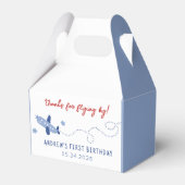 Schattig Vliegtuig Hoe de tijd vliegt Verjaardagsf Bedankdoosjes (Voorkant Zijde)