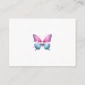 schattig vlinder Geslacht Onthullen Party tuin Informatiekaartje (Achterkant)