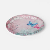 schattig vlinder Geslacht Onthullen Party tuin Papieren Bordje (Gekanteld)