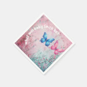 schattig vlinder Geslacht Onthullen Party tuin Servet (Hoek)