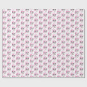 schattig voeg datums met Happy Jubileum-paar toe Cadeaupapier (Vlak)