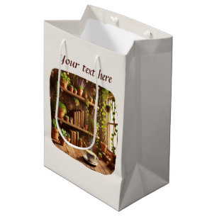 Schattig voeg je tekst koffiezaak toe medium cadeauzakje