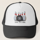 schattig voeg tekst bowlen liefhebbers Trucker Hat Pet (Voorkant)