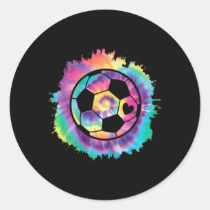 Schattig Voetbal Meisje Speler Voetbal Liefhebber Ronde Sticker