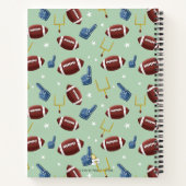 Schattig Voetbal Patroon Notitieboek (Achterkant)
