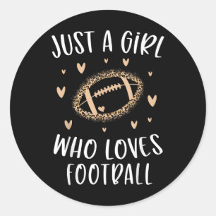 Schattig Voetbal Voor Meisjes Gewoon Een Meisje Da Ronde Sticker
