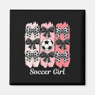 Schattig Voetbalmeisje Coquette Strik Voetbalmeisj Magneet