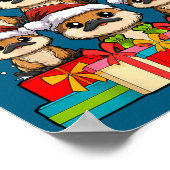 Schattig Vogelbekdier Le Kerstboom Kerstmuts  Poster (Hoek)