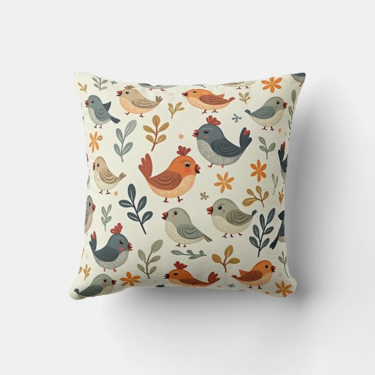 schattig vogelkussenkussen kussen (Achterkant)