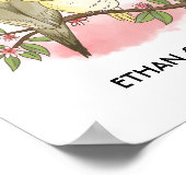 Schattig Vogels Paar Gepersonaliseerde Valentijnsd Poster (Hoek)