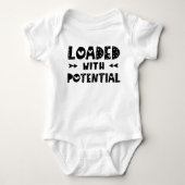 Schattig Vol Potentieel Grappig Geslacht Neutraal Romper (Voorkant)