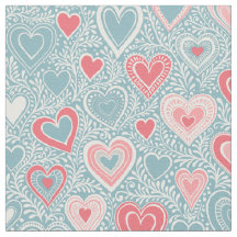 Schattig Volk Bloemhart Stofblauw Roze Baby Shower