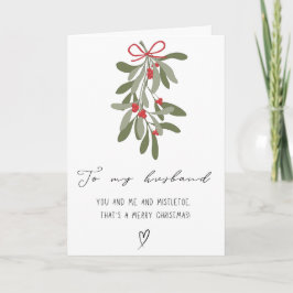 Schattig Voor Mijn Man Prettig Kerstmis Gevouwen Feestdagen Kaart