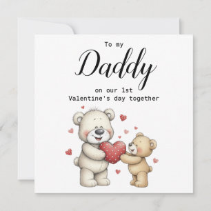 Schattig voor mijn pappie op onze 1e Valentijnsdag Feestdagenkaart