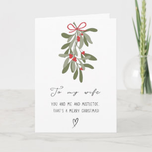 Schattig Voor Mijn Vrouw Prettig Kerstmis Gevouwen Feestdagen Kaart