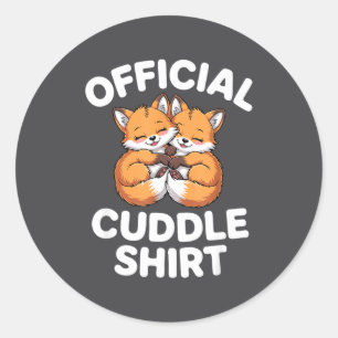 Schattig Vos Knuffel Koppel Dit Is Mijn Knuffel Ronde Sticker
