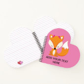 Schattig vos meisje aangepaste tekst notitieboek (Binnen)