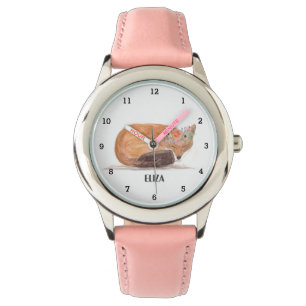 Schattig Vos Meisjes Wildlife Dieren Kinder Waterv Horloge