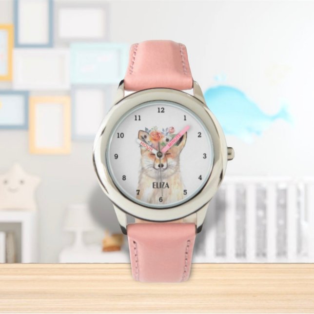 Schattig Vos Meisjes Wildlife Dieren Kinder Waterv Horloge (Creator heeft geüpload)