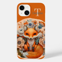 schattig vos voeg monogram dierenvrienden toe Case-Mate iPhone 14 hoesje