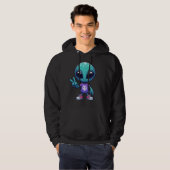 Schattig Vredesalien & Ruimteschip Hoodie (Voorkant volledig)