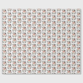 Schattig Vriendelijk Koe Boerderij Dier Cadeaupapier (Vlak)