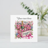 Schattig vrijgezellenfeest  kaart (Staand voorkant)
