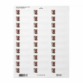 schattig vrolijk kerst kat adres label (Full Sheet)
