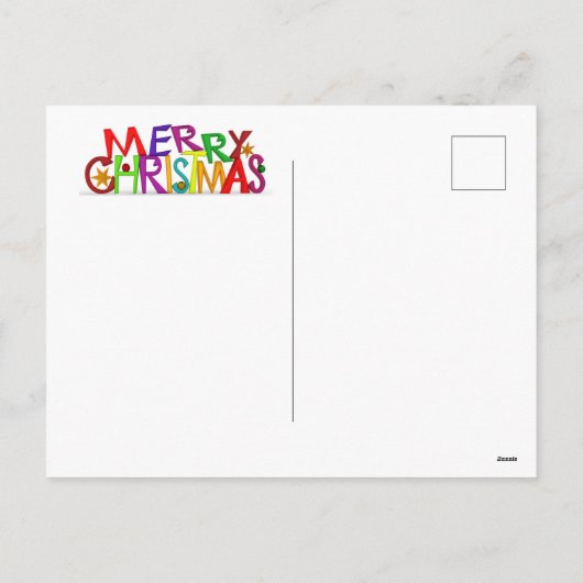 schattig vrolijk kerst kat briefkaart (Achterkant)