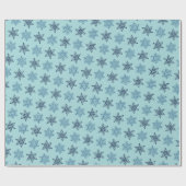 Schattig vrolijk kerstfeest Blauw inpakpapier (Vlak)