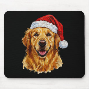 Schattig vrolijk kerstfeest Golden Retriever hond Muismat
