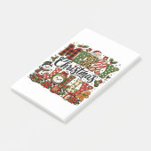 Schattig vrolijk kerstfeest post-it® notes (Schuin)