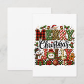 Schattig vrolijk kerstfeest save the date (Voorkant / Achterkant)