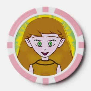 Schattig vrolijk poker chips