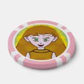 Schattig vrolijk poker chips (Enkel)