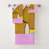 Schattig Vrolijk Roze Bad Handdoek (Insitu)