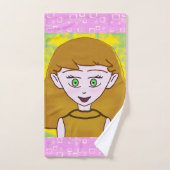Schattig Vrolijk Roze Bad Handdoek (Handdoek)