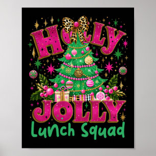 Schattig vrolijke lunchploeg Grappige lunchdame ke Poster