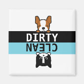 Schattig Vuil / Schone Vaatwasser Magneet (Voorkant)