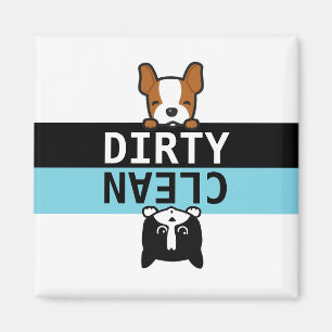 Schattig Vuil / Schone Vaatwasser Magneet