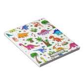 Schattig vun kleurrijk naadloos patroon dinosaur notitieblok (Schuin)