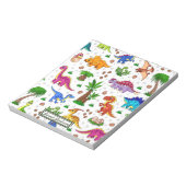 Schattig vun kleurrijk naadloos patroon dinosaur notitieblok (Linkerzijde)
