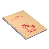 Schattig Vuur Paard Notitieboek (Rechterzijde)