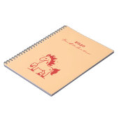 Schattig Vuur Paard Notitieboek (Linkerzijde)