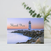 schattig vuurtoren voor elk doel bedankkaart (Staand voorkant)