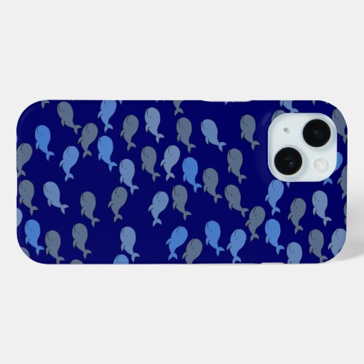 schattig walvissenpatroon Case-Mate iPhone case (Achterkant (horizontaal))