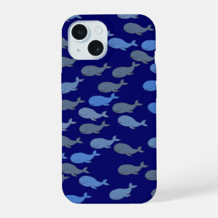 schattig walvissenpatroon iPhone 15 hoesje