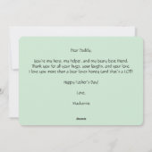 Schattig Wandelen Beer met Cubs Vaderdag Kaart (Achterkant)